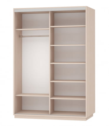 Шкаф-купе двухдверный Экспресс Дуо Медиум 1600х2200х Белый снег / 1600х2200h_1