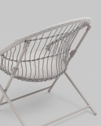 Комплект складной мебели для сада Солей светло-серый / Soley_3