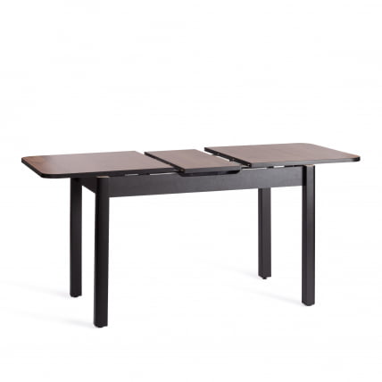 Стол АЛИГЕРЙ ЛДСП/ХПЛ/опора-массив березы , 130 х 75+30 х 75 см, Дуб Вотан/чёрный / ALIGERY ЛДСП/HPL/опора-массив_4