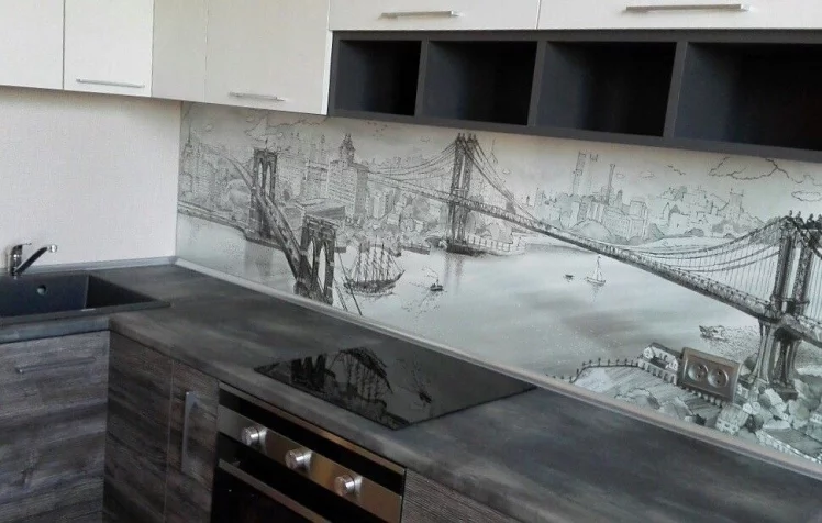 Глянцевый фартук (КОМПОЗИТ) KM 48_9