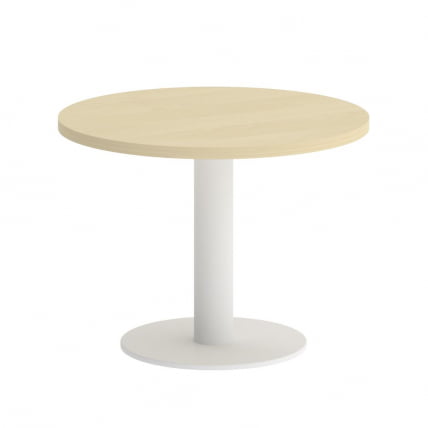 Стол журнальный круглый HOME OFFICE VR.SP-5-60.1G Клен/Белый металл_0