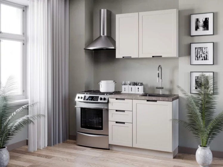 Тумба кухонная 400 с 3 ящиками (4) Джамис ЛД 296.110.000.091 Белый Кашмир_2