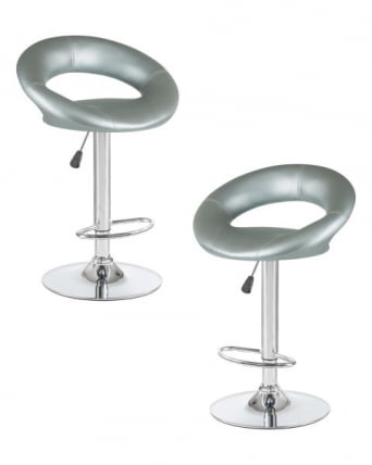 Стул барный ДОБРИН МИРА (серебряный) 2 шт / DOBRIN MIRA_0