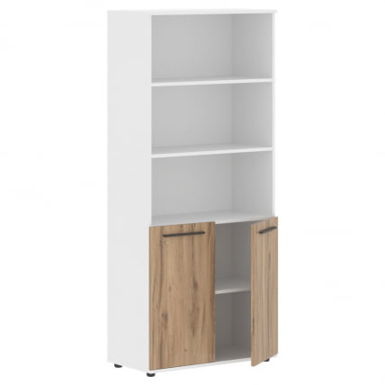 Шкаф с одним комплектом глухих малых дверей ЕДИС ЕХCС 85.5 Дуб Денвер светлый Мокко Белый / EDIS EHCS_1