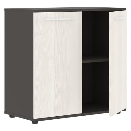 Шкаф с глухими малыми дверьми ЕДИС ЕЛCС 85.1 Ясень Траун Белый Мокко / EDIS ELCS_1