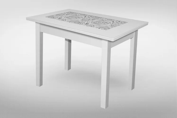 Стол обеденный Прямоуг. ажур ноги Мажор Р-39 белая ЛДСП белый_0