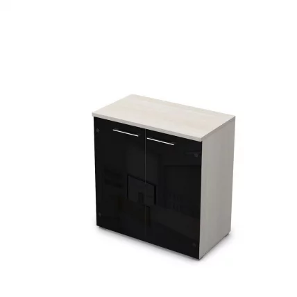 Шкаф низкий со стеклом GLOSS LINE 9НШ.023.4  Ivory_0
