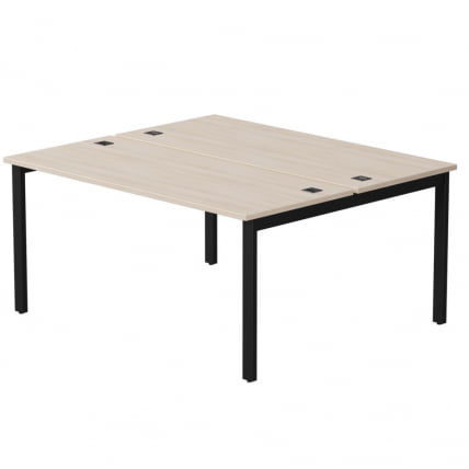 Бенч-система на 2 места на металлокаркасе, опоры 90 гр Everprof EVO 254S018 Дуб Соната Черный (1580)_0