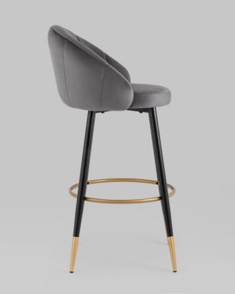 Стул Наоми барный велюр Серый_3