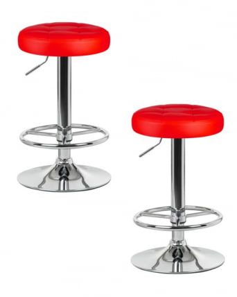 Табурет барный ДОБРИН БРУНО (красный) 2 шт / DOBRIN BRUNO_0