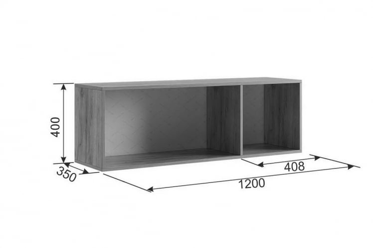 Антресоль трехдверная Бери MPR-026 Дуб крафт золотой/графит_3