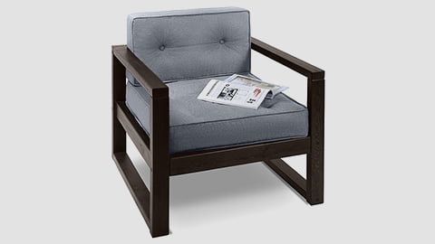 Диван одноместный DEmoku Д-1 бежевый-холодный серый_2