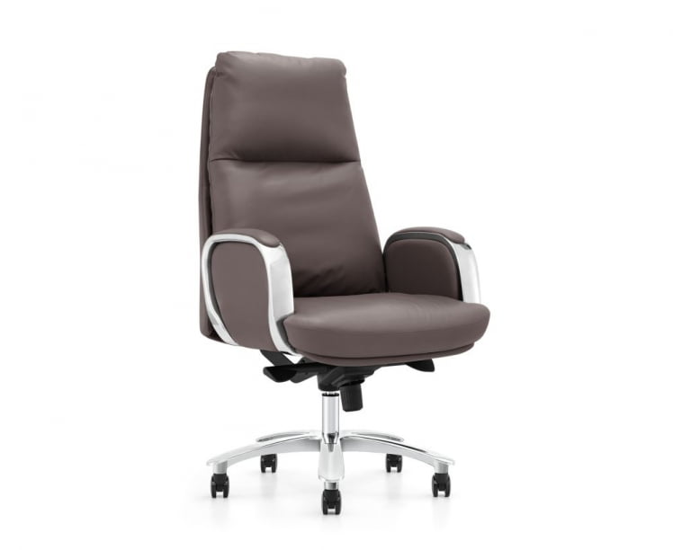 Кресло руководителя Сенат кожа Коричневый_0