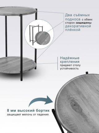 Стол журнальный BeautyStyle 21 Орех гикори gray_12