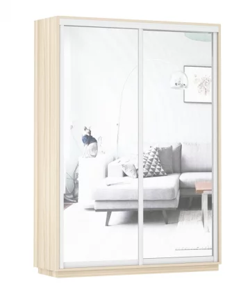 Шкаф-купе двухдверный Экспресс Дуо Экспенс 1600х2400х Ясень шимо светлый / 1600х2400h_0