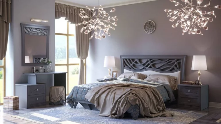 Шкаф четырехстворчатый Джулия ЛД 695.020.000 Оникс серый_3