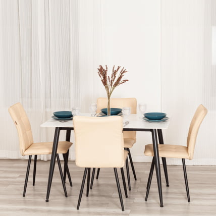 Стул обеденный Бари Бари ЛТ, экокожа, бежевая, 41х55х89 см / Bari Bari LT,_10