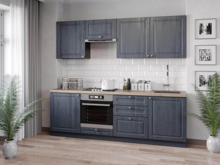 Шкаф кухонный 600 горизонтальный Мокка ЛД 274.710.000.164 Черный Дуб фактурный антрацит_1