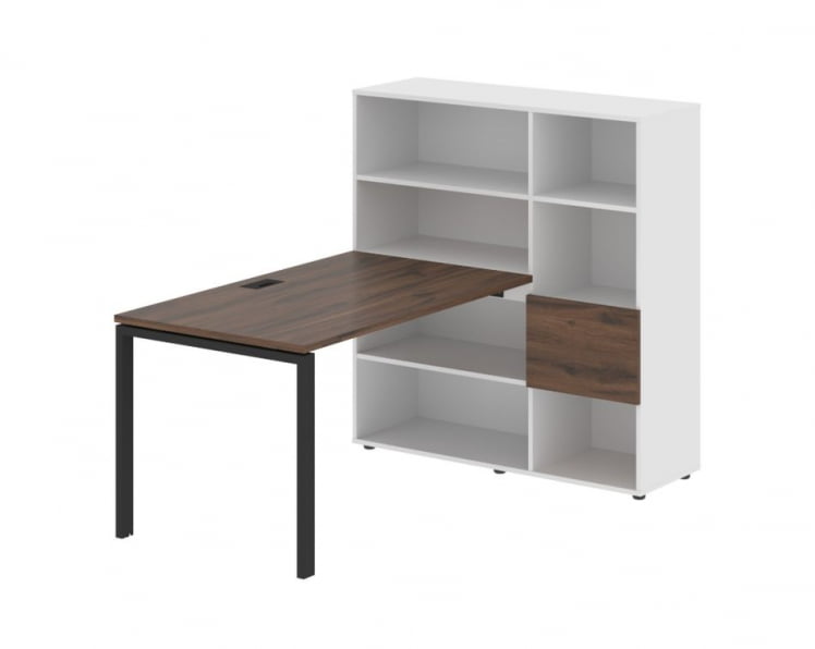 Рабочая станция EDIS EURST 1213 Дуб Денвер темный Черный Белый_0