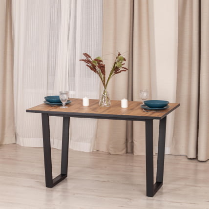 Стол COSTA ЛДСП/HPL/металл, 120 х 80 х 75 см, Дуб мореный/черный_4