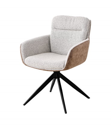 Стул обеденный Валдо светло-серый c бежевой экокожей / Waldo c_2