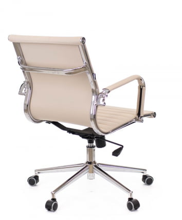 Кресло для персонала Leo T экокожа Бежевый_2