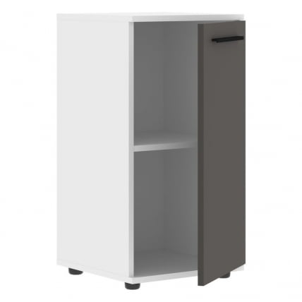 Шкаф колонка с глухой малой дверью ЕДИС ЕЛCС 42.1 Мокко Черный Белый / EDIS ELCS_1