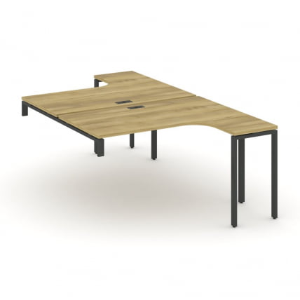 Рабочая станция-надставка на опорные тумбы CONCEPT CN.DSAN-003 Дуб Винченцо Черный_0