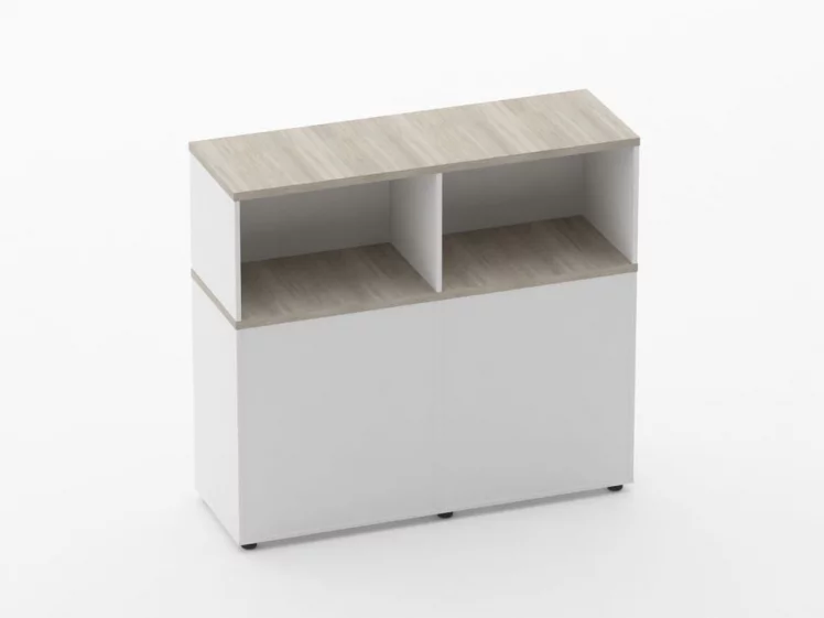 Тумба комбинированная высокая для рабочего модуля Deka 9.04.125 Дуб Сантана светлый/Белый_2