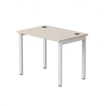 Стол прямой на металлокаркасе, опоры 45 гр Everprof EVO 254S001 Кашемир Белый_0