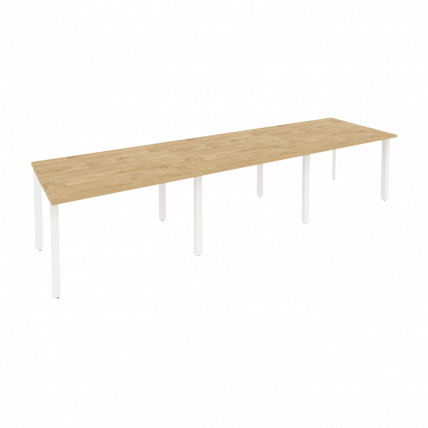 Стол переговорный (3 столешницы) ОНИКС О.МП-ПРГ-3.2 Тиквуд Светлый/Белый / ONIX O.MP-PRG-3.2_0