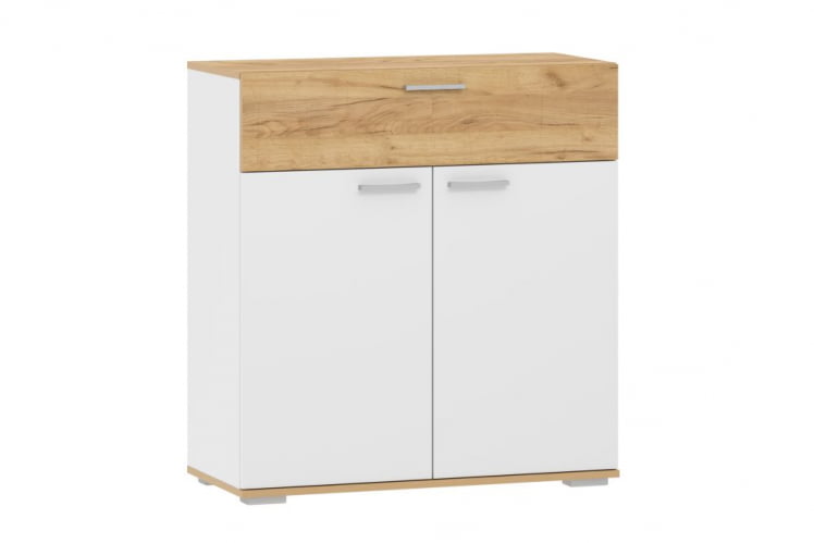 Тумба Санти НМ 013.77 Белый/Дуб Крафт Золотой_0