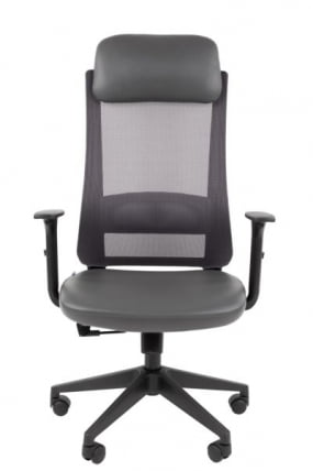 Офисное кресло CХАИРМАН 500 ЛТ (ЛТ) ЭКО экокожа Серый / CHAIRMAN (LT)_2