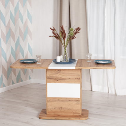 Стол обеденный SMART ЛДСП, 105-140х68,6х75 см, Дуб вотан/Белый_13