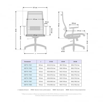 Кресло офисное МЕТТА B 2m 9/T110, Основание 17833 Комплект 2 Черное_4