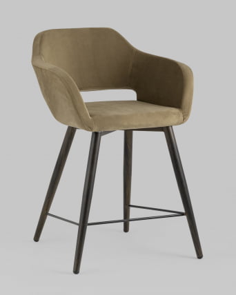 Стул полубарный Саймон ПЛ велюр Капучино_1