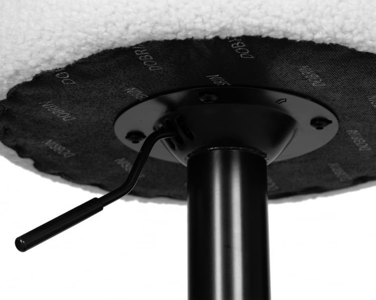 Табурет барный ДОБРИН ТЕДДЙ БЛАCК (белый букле (13)) / DOBRIN TEDDY BLACK_2