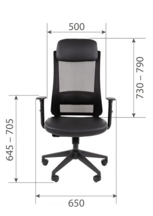 Офисное кресло CХАИРМАН 500 ЛТ (ЛТ) ЭКО экокожа Черный / CHAIRMAN (LT)_19