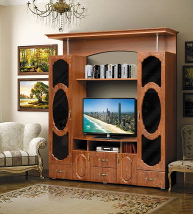 Набор мебели для гостиной Грация 8.2 МДФ матовый Итальянский орех/Кедр_0