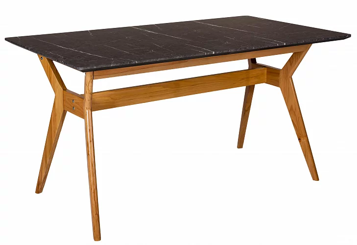 Стол раскладной Нарвик 120-160 ОРЕХ-Мрамор Графит_0