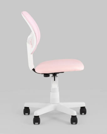 Кресло компьютерное детское ЛОЛО розовый пластик белый_3