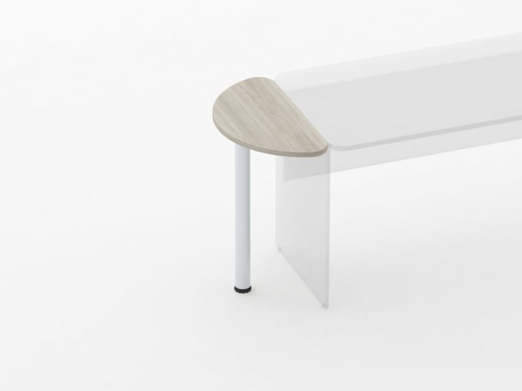 Приставка-полукруг Glassy 2.14 Дуб сантана светлый_1