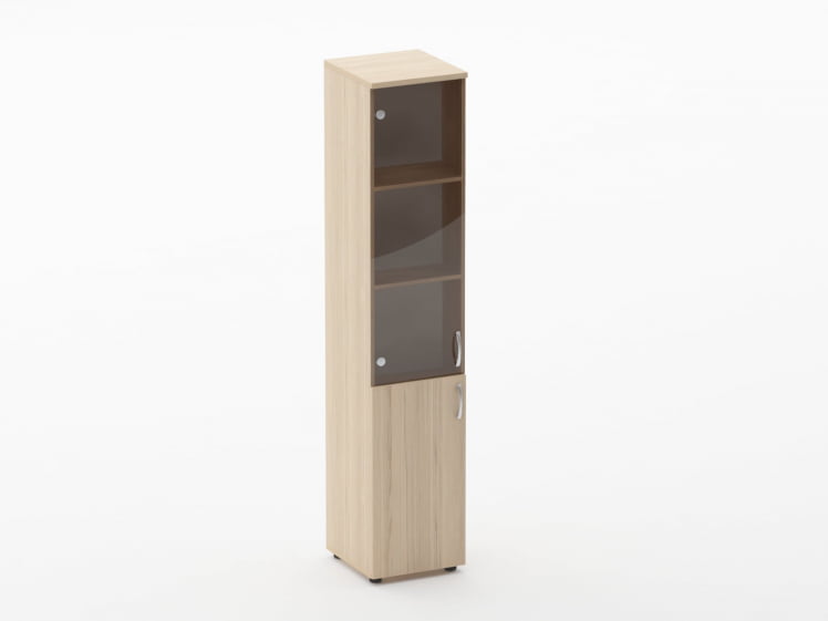 Шкаф высокий со стеклом Glassy 6.19.15Л Орех_0