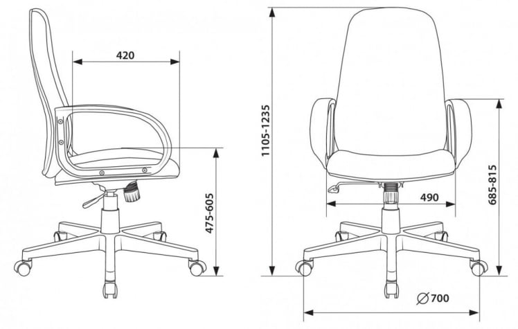 Кресло руководителя Бюрократ CH-808AXSN/Or-16 Черное_4