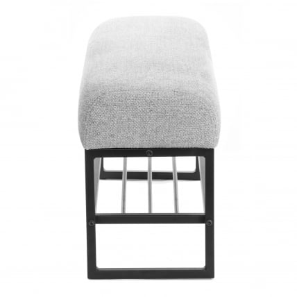 Банкетка-обувница Charli Lux/Чарли Люкс БО велюр/букле, VT shape silver_1