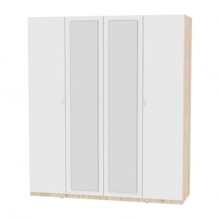 Шкаф распашный R-198х180х45-1-TR-M(ДСС-Белый)_0