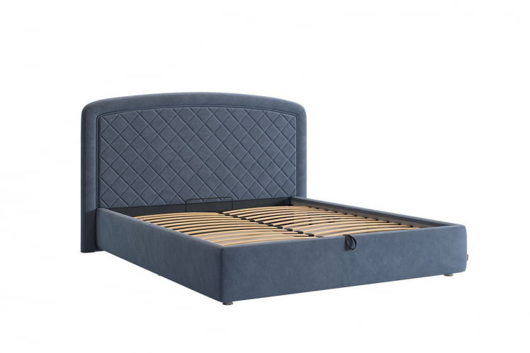 Кровать 1.6 Сильва 2 с подъем. механизмом ЗП.КМ1.6-18 топаз (велюр) / ZP.KM1.6-18_1