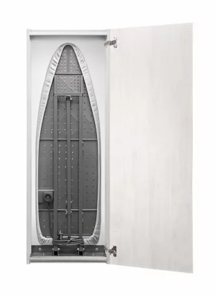 Шкаф со встроенной гладильной доской Iron Slim Print (правый) Беленый дуб_0