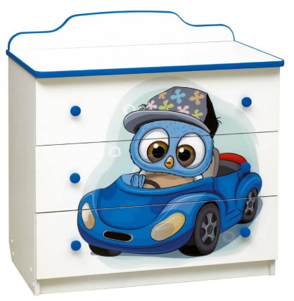 Комод №2 с фотопечатью Совята Белый_0