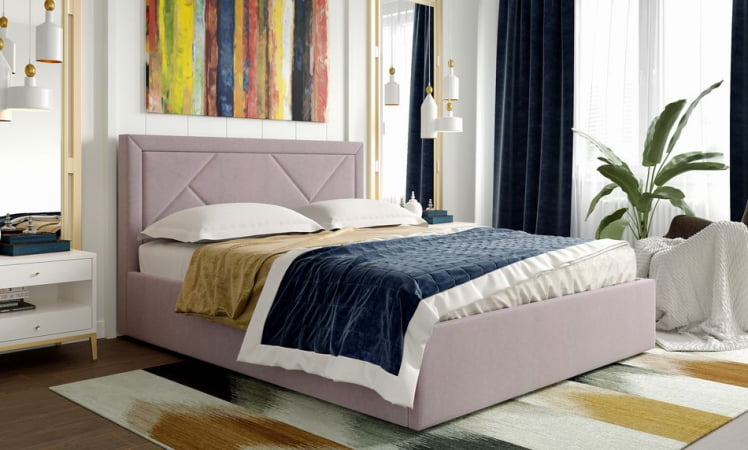 Кровать с подъемным механизмом Сиеста 1600 ПМ Альба розовый_0